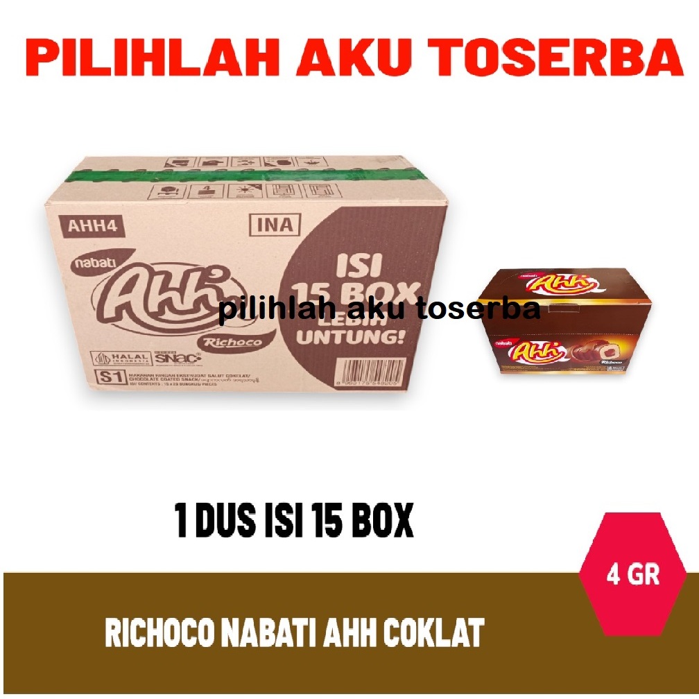 Richeese Nabati Ahh COKELAT 4 gr - (HARGA 1 KARDUS ISI 15 BOX)