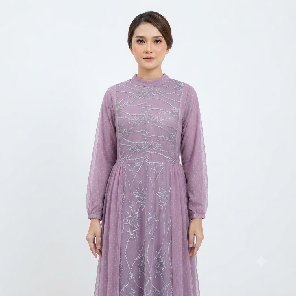 Baju brukat ungu premium by rena