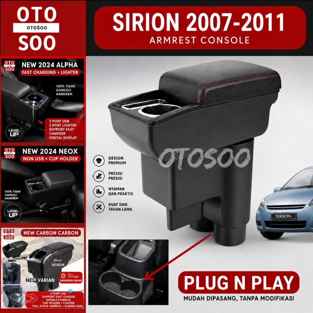 ARMREST SIRION 2007-2012 - OTOSOO ARMREST BOX SIRION 2007-2011 -  SIRION ACCESORIES