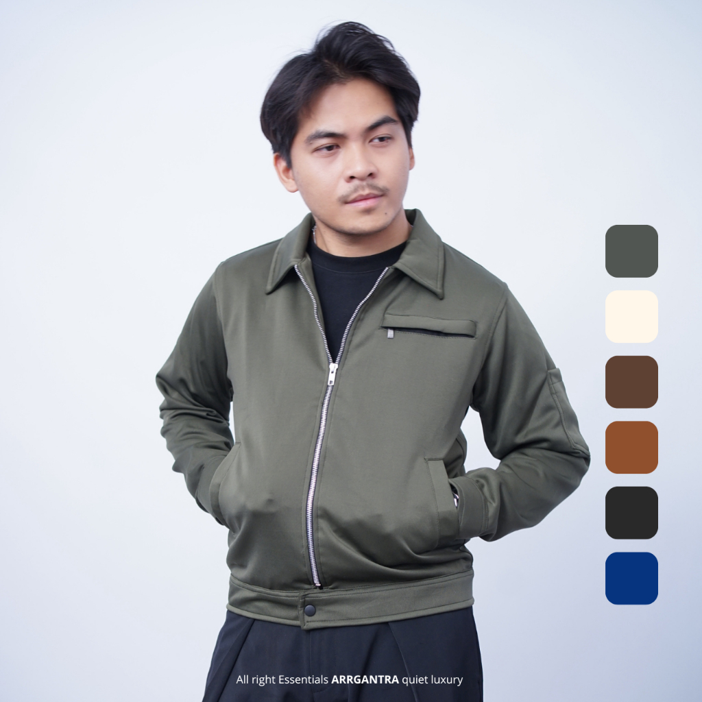 ARGTA Jaket Scuba Work Zipper Pria Premium