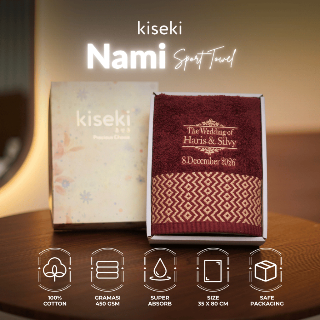 Nami Premium Sport Towel in Mini Box - Kiseki Handuk Premium 35 x 80 cm