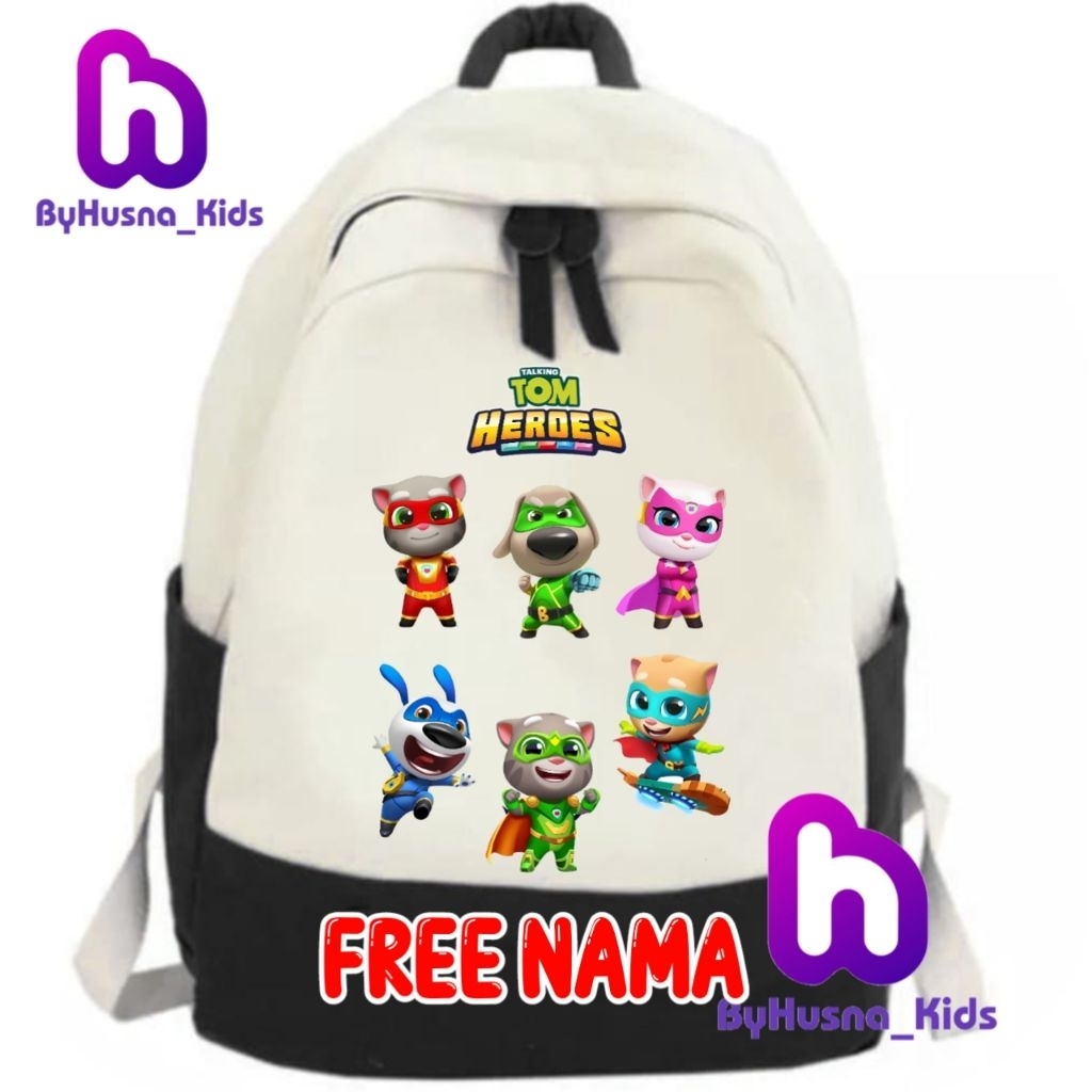 TAS RANSEL ANAK TALKING TOM HEROES FRIENDS MINIS TALKING TOM HEROES TALKING TOM AND FRIENDS CUSTOM