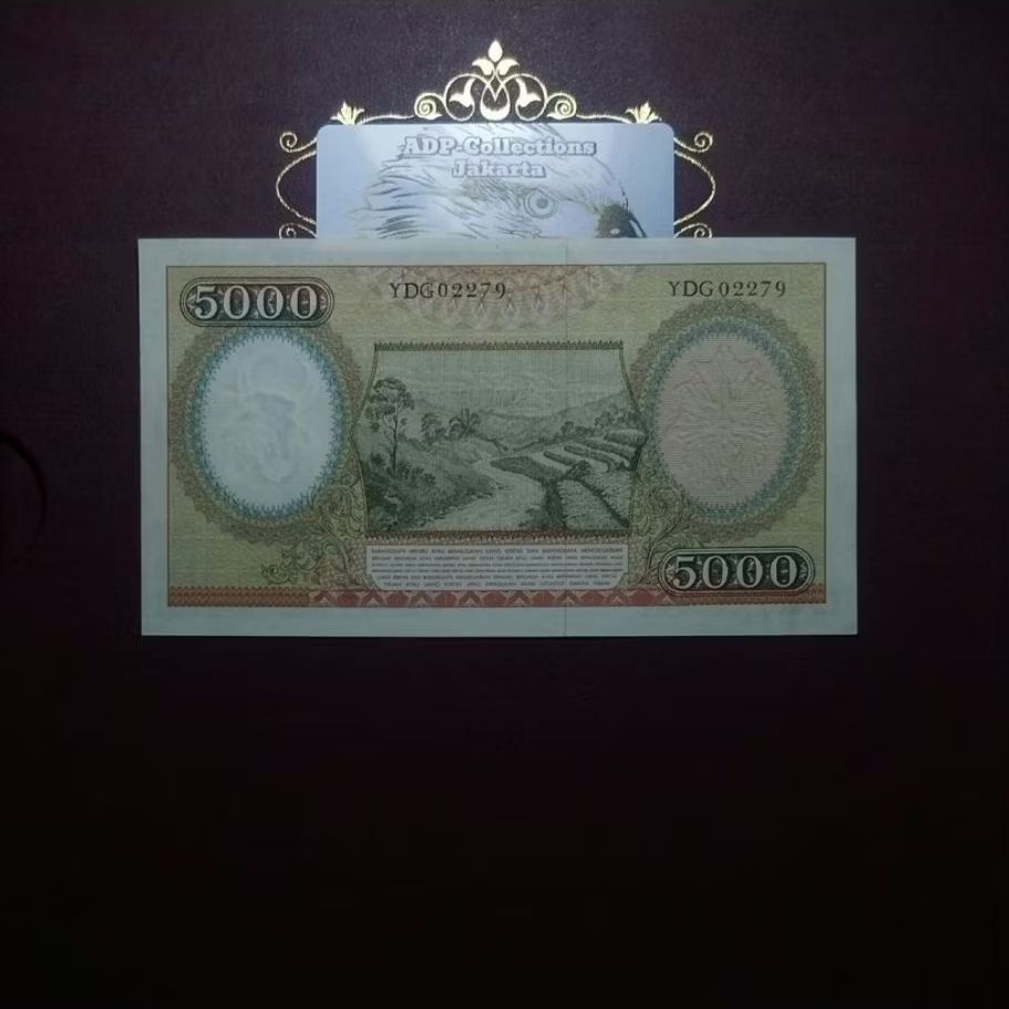 Uang Kuno 5000 Rupiah Pekerja Coklat 1958