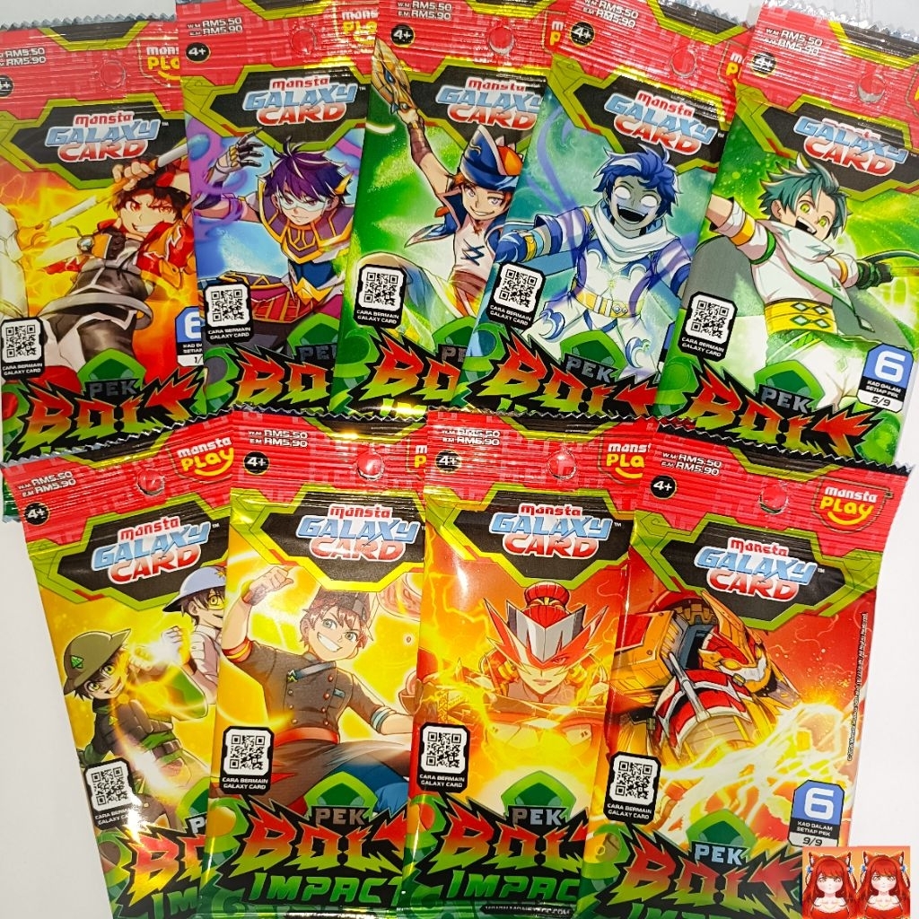 Boboiboy Galaxy Card Pek Bolt Impact (seri Malaysia)