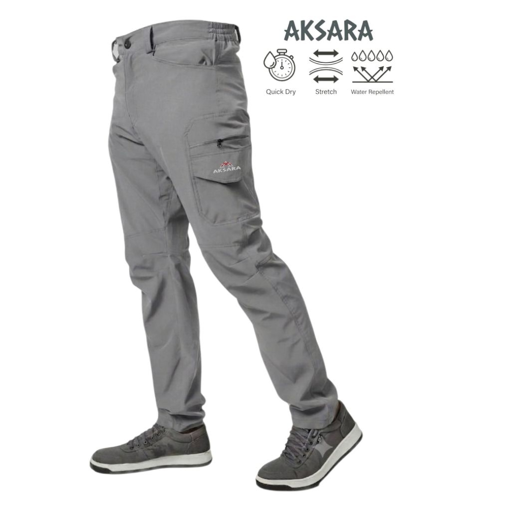 Aksara Lingga Series Celana Outdoor Cargo Gunung Panjang Pria Wanita Jumbo Big Size Quickdry Stretch