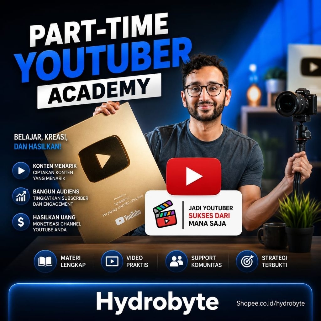 ecourse youtube dari ali abdaal part time youtube academy termurah