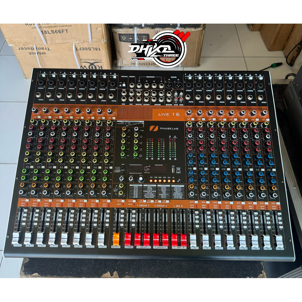MIXER PHASELAB LIVE 16 COMPRESS TERBARU / Mixer Phaselab Live 16 Compress  Phaselab 16 Channel Terba