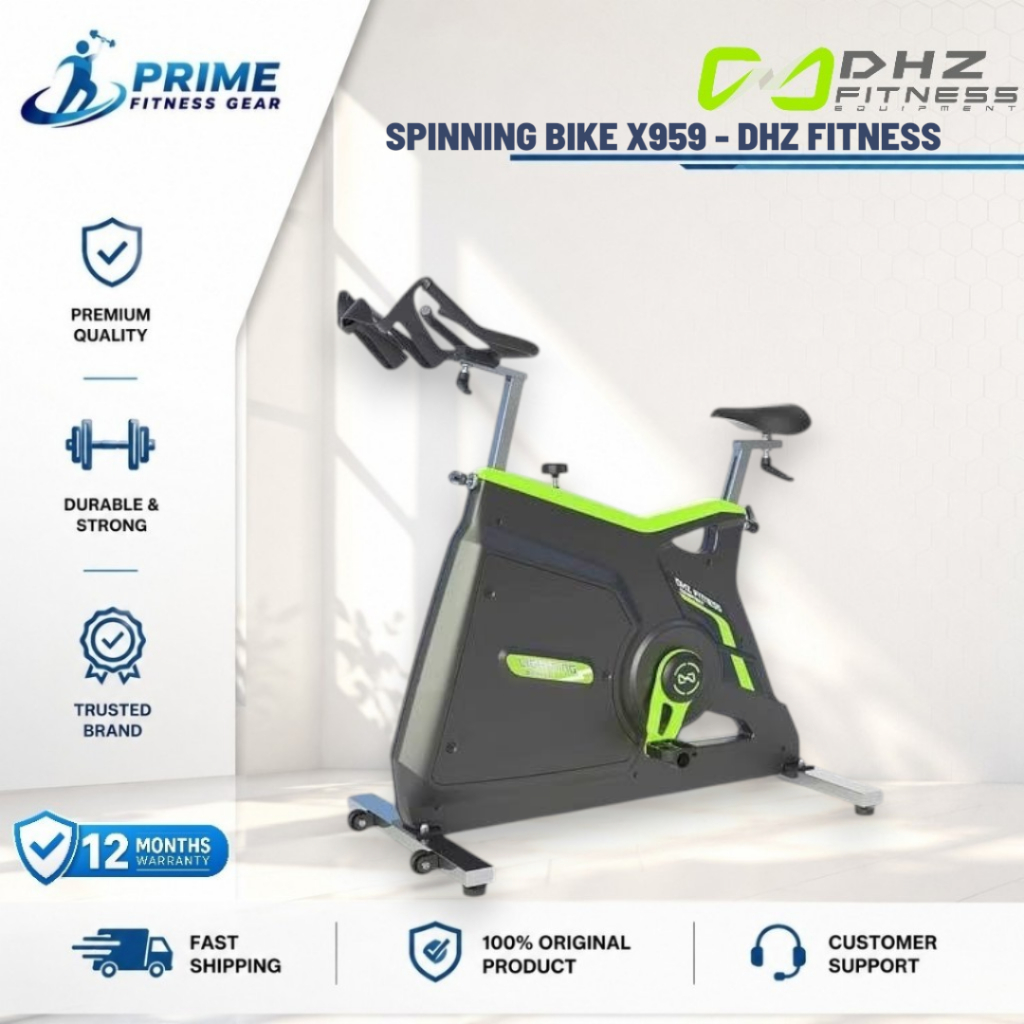 Alat Olahraga Gym Premium Dhz Spinning Bike X 959 Static Bike Sepeda Statis Indoor