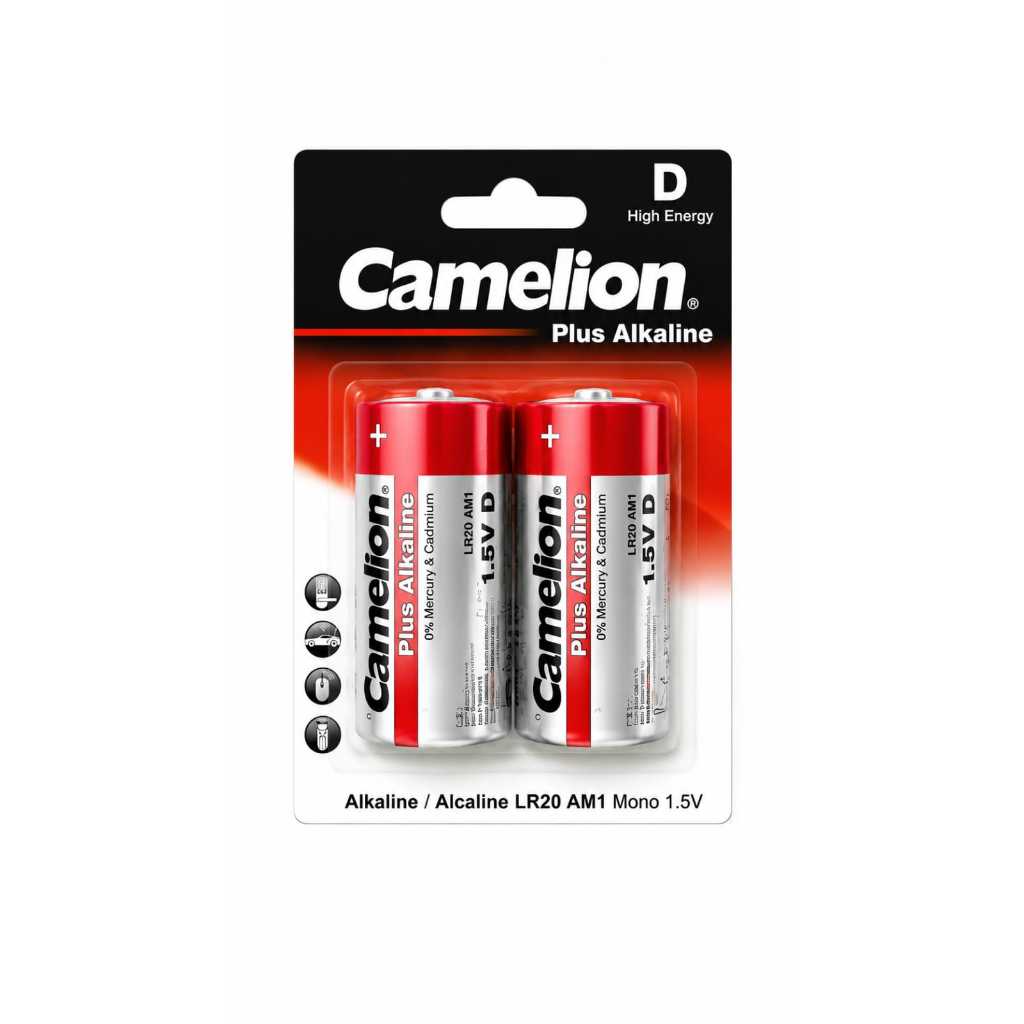 Camelion Alkaline Battery D - 2 PCS MERAH