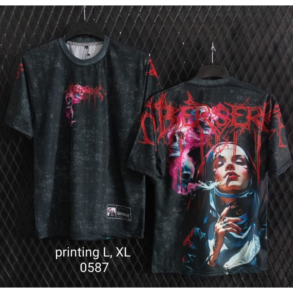 Kaos Fullprint Dewasa Blackbeard Pendek Size L XL Unisex