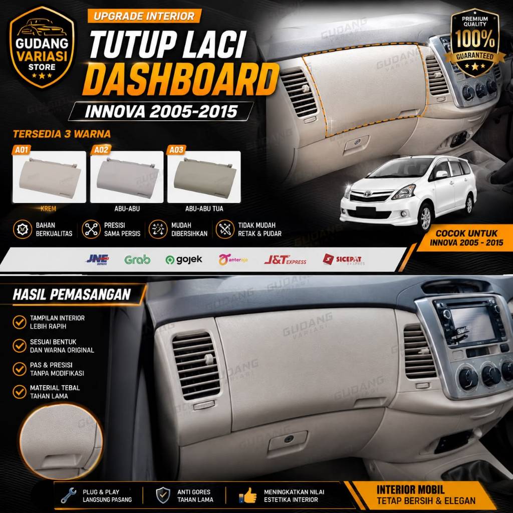 Tutup Laci Dashboard Tengah Innova 2005 - 2015