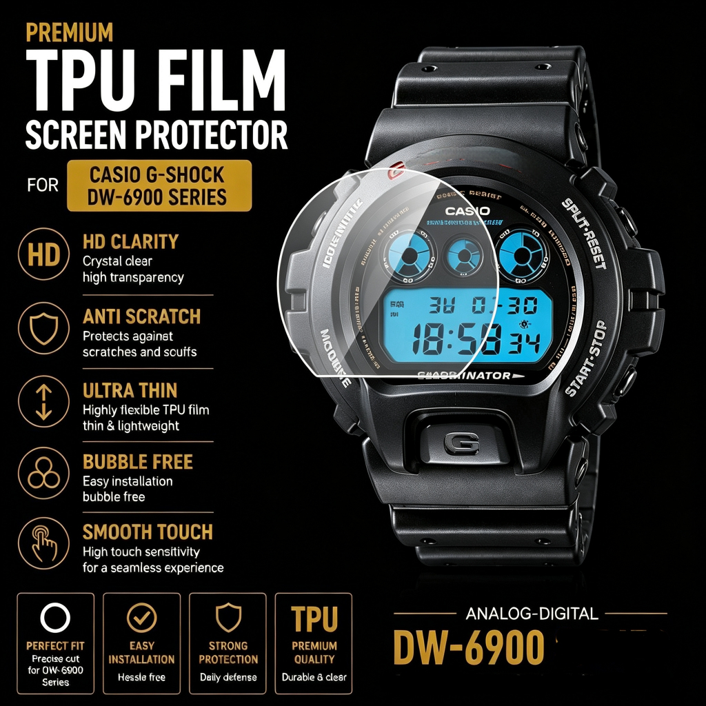 Anti Gores DW-6900 GW-6900 GM-6900 Screen Protector Pelindung Kaca Jam Tangan