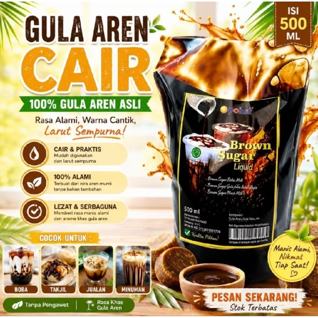 Gula Aren Cair Point 500ml / Liquid Palm Brown Sugar Kopi