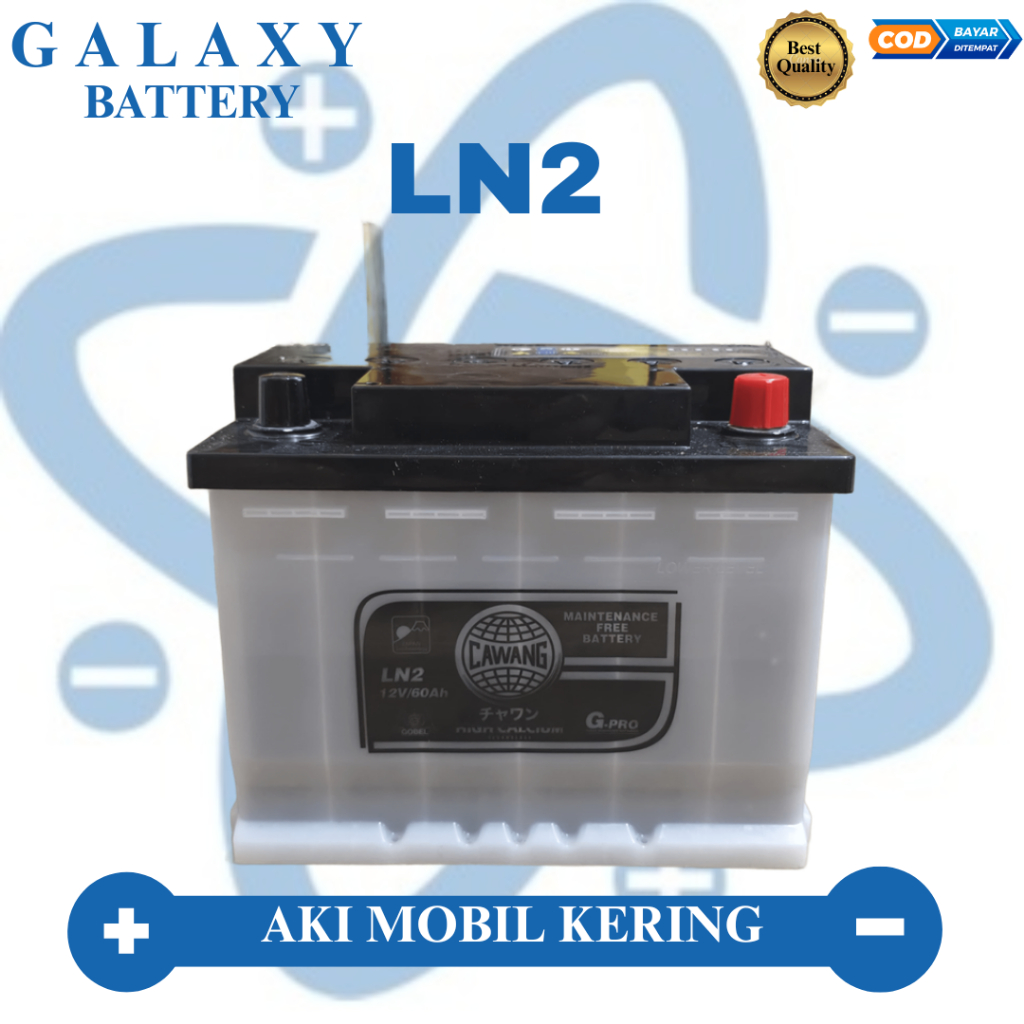 Aki Mobil CAWANG LN2 / LN 2 12V 60Ah Aki Kering Cawang 60 Amper