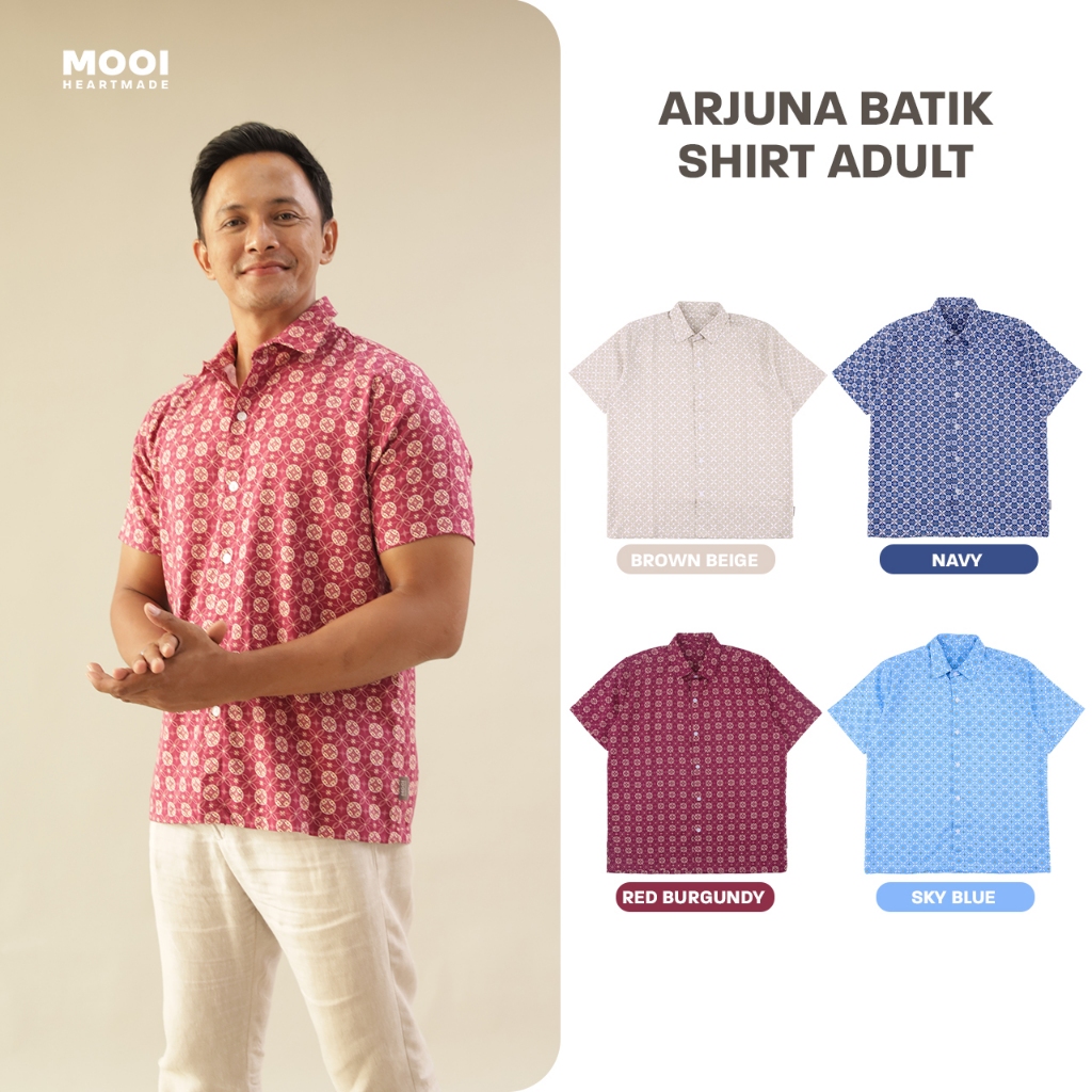 Mooi Atasan Batik Pria Kemeja Pria Arjuna Batik Shirt Adult