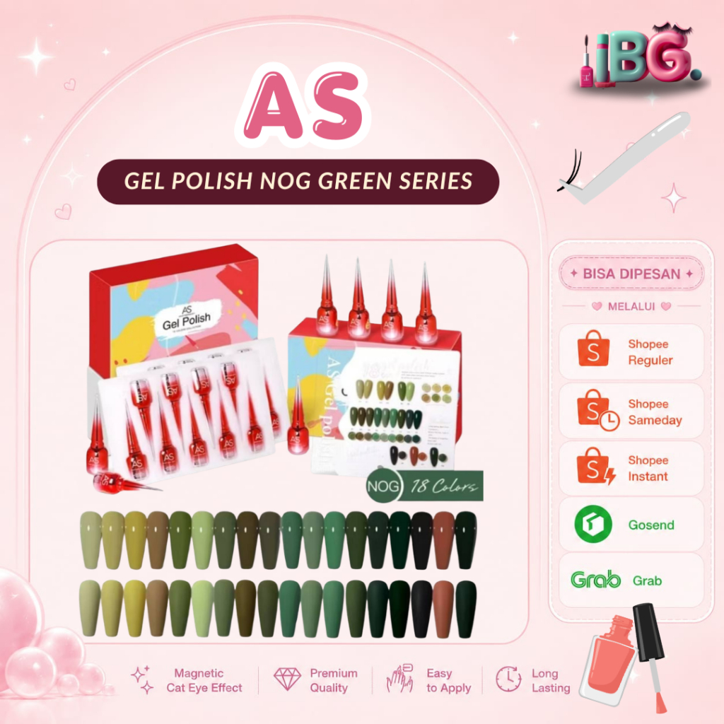 Kutek AS hijau Kutek nail gel AS Nail gel AS NOG hijau Kutek AS hijau Kutek AS coklat
