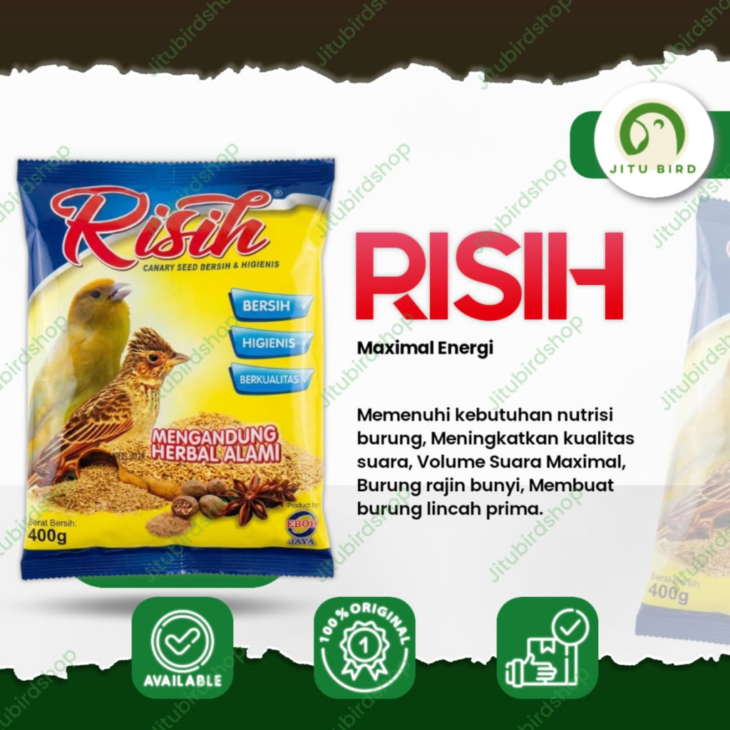 RISIH KENARI SEED EBOD JAYA PAKAN BURUNG FINCH KENARI BRANJANGAN DLL