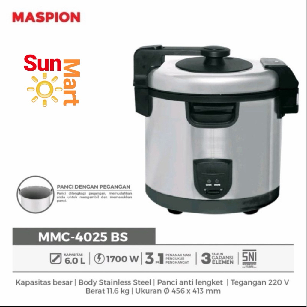 Maspion Rice Cooker Listrik [6 Liter] MMC 4025 BS
