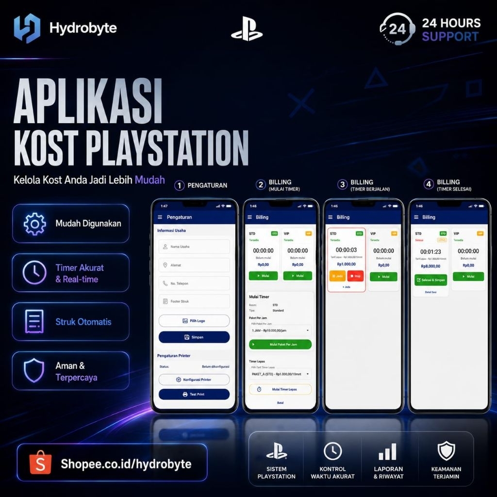 Aplikasi Billing Playstation Android