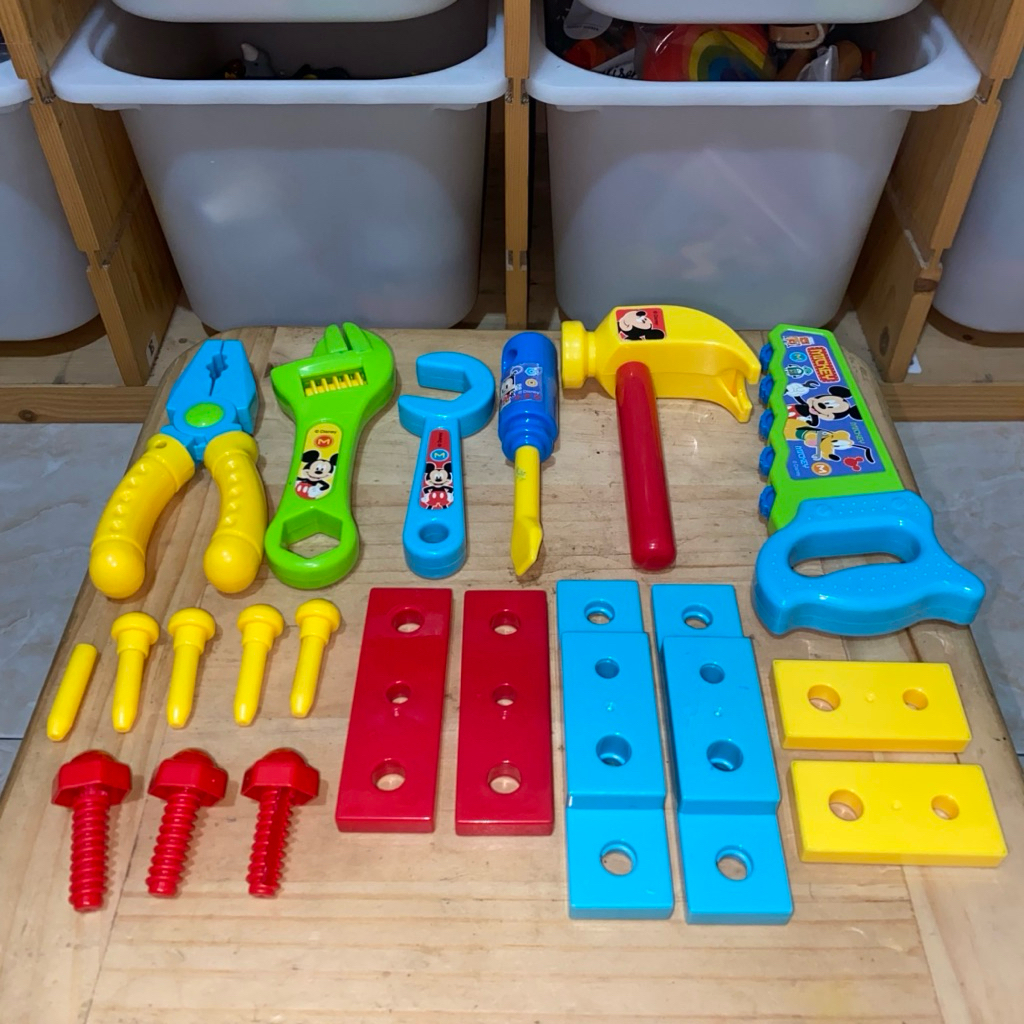 Original Disney Mickey Mouse Tool Set – Set Mainan Perkakas Tukang Anak Mickey Mouse