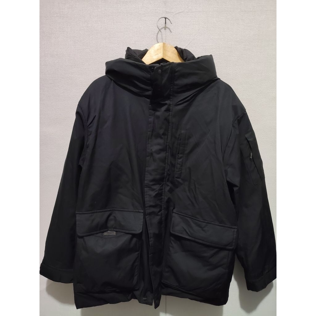 GU Uniqlo  Heat Padded Quilted Lined Winter Jacket Black