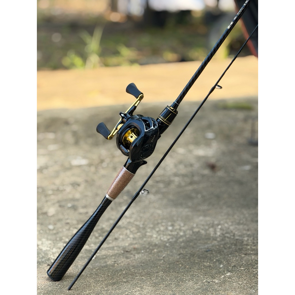 PROMO BESAR Satu set bc exvius clicker gold handle kiri & Joran zorro zeus carbon solid medium