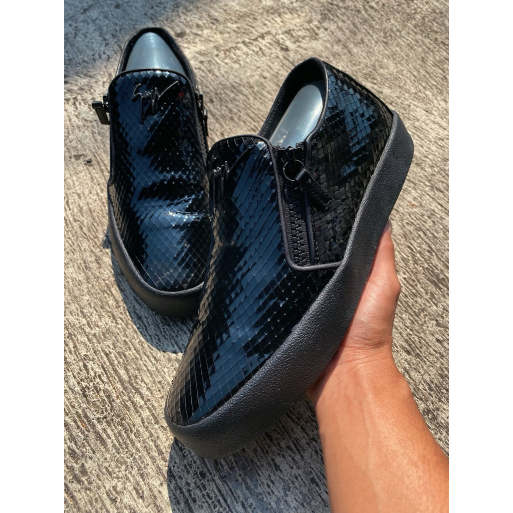 GIUSEPPE ZANOTTI SLIP ON CONLEY ZIP - SEPATU SNEAKERS ITALY - SIZE 44