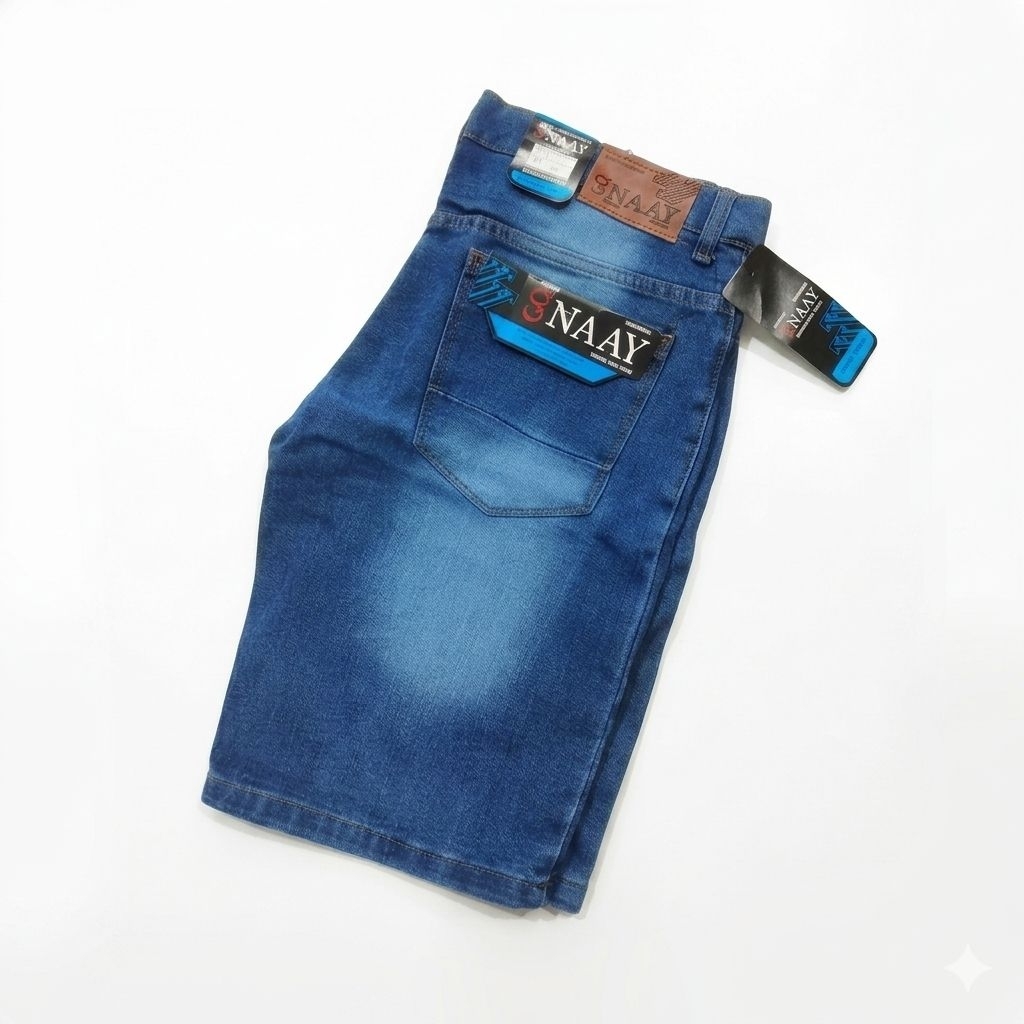 Celana Jeans Pendek Pria Denim No-Strecth Size 27-32 Premium
