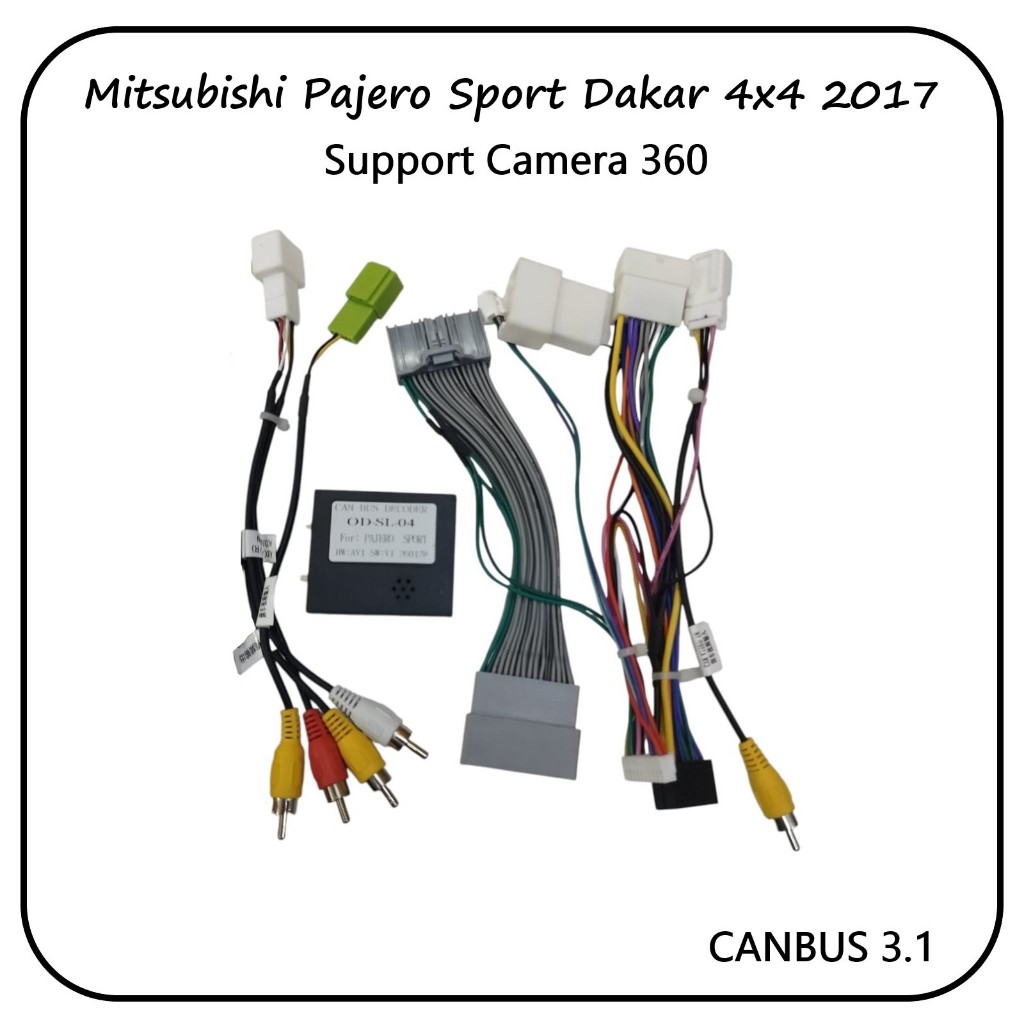 kabel soket PNP head unit android canbus Support Camera 360 Mitsubishi PAJERO SPORT 2017 - 2020 A- 3