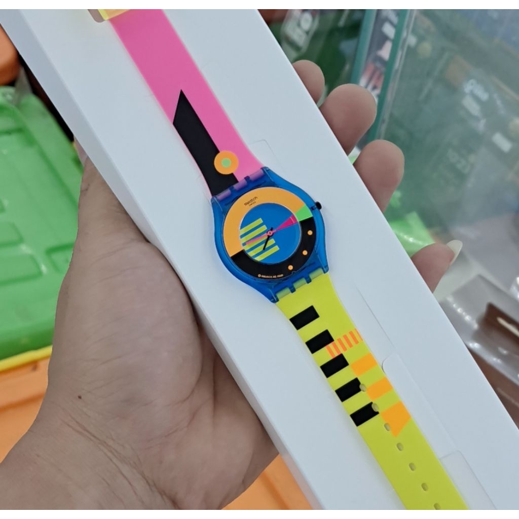 Jam tangan wanita Swatch original seri SS08S101 Swatch Neon ss08s101 jam tangan wanita Swatch origin