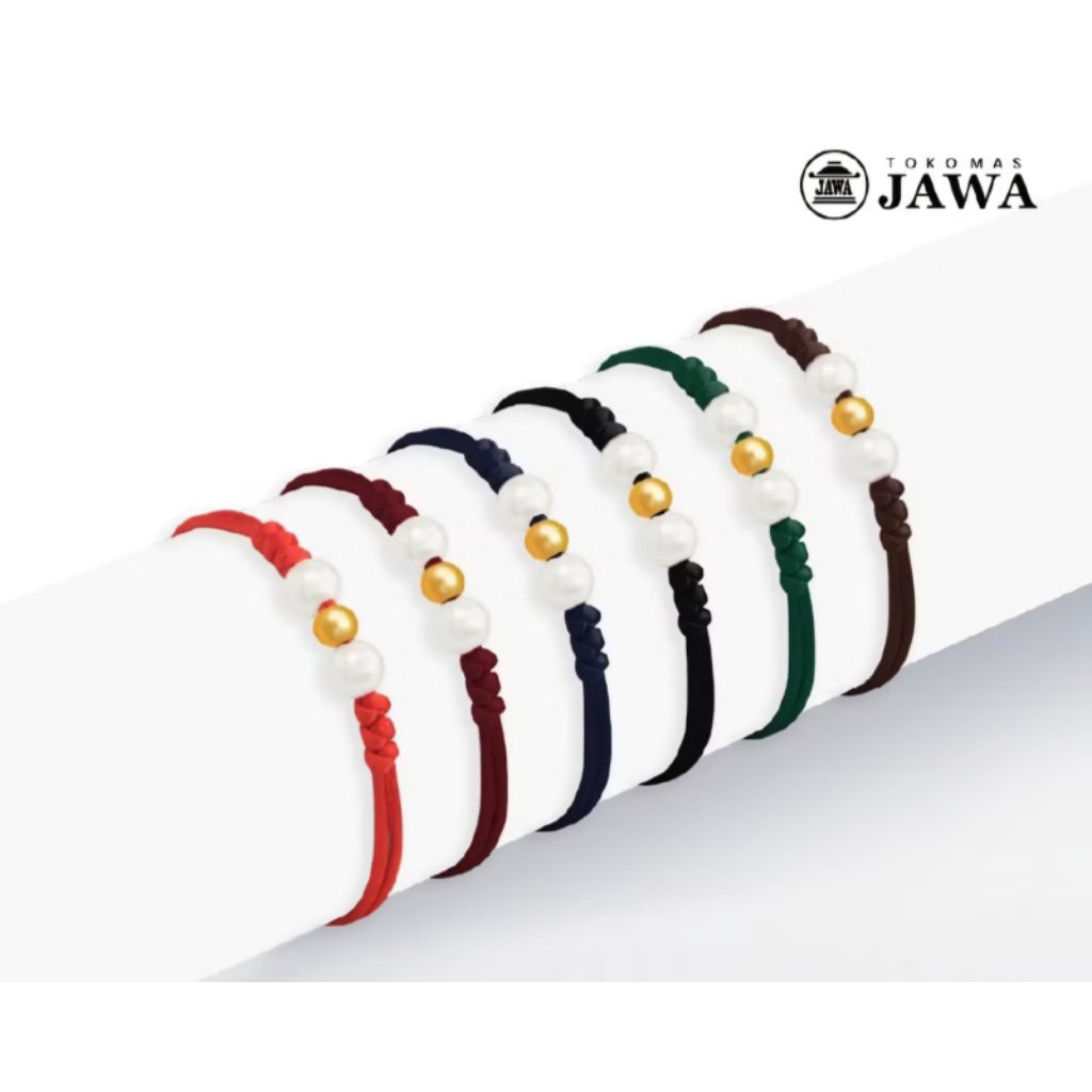 Gelang Tali Mutiara Variasi Emas 0,1 gram 1 biji Semar Jawa