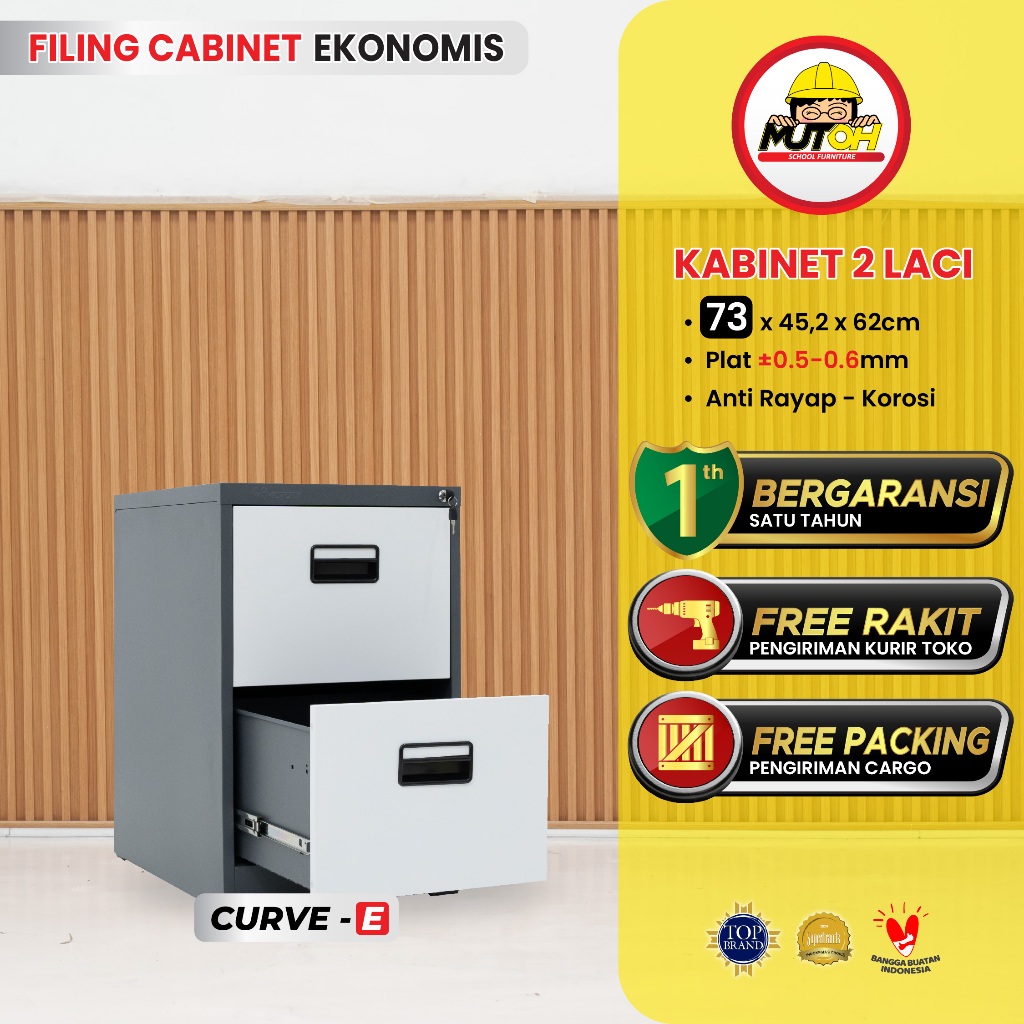 Filling Cabinet 2 Laci MUTOH Ekonomis | Lemari Arsip Kantor