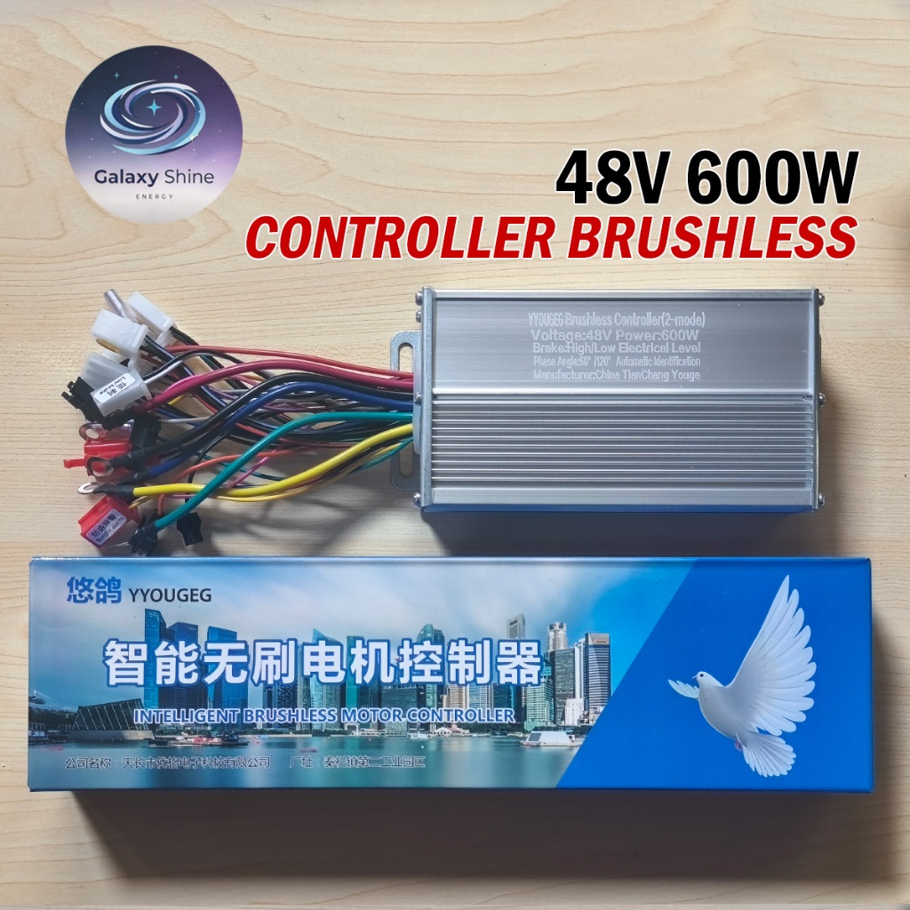 CONTROLLER SEPEDA LISTRIK UNIVERSAL YYOUGEG 48V 600W BLDC MOTOR BRUSHLESS CONTROLLER 2 MODE TIANCHAN