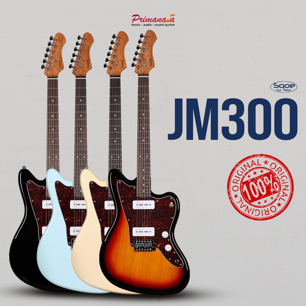 SQOE JM300 Roasted Maple Series Elektrik Gitar JM 300 Guitar Original