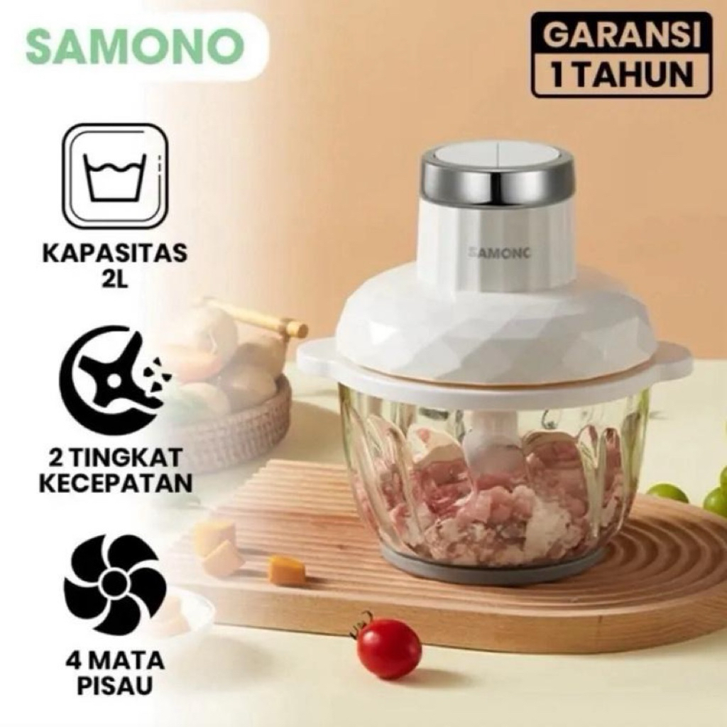 CHOPPER SAMONO C300 - CHOPPER DAGING SAMONO 2 LITER - BLENDER DAGING SAMONO - FOOD CHOPPER SAMONO - 