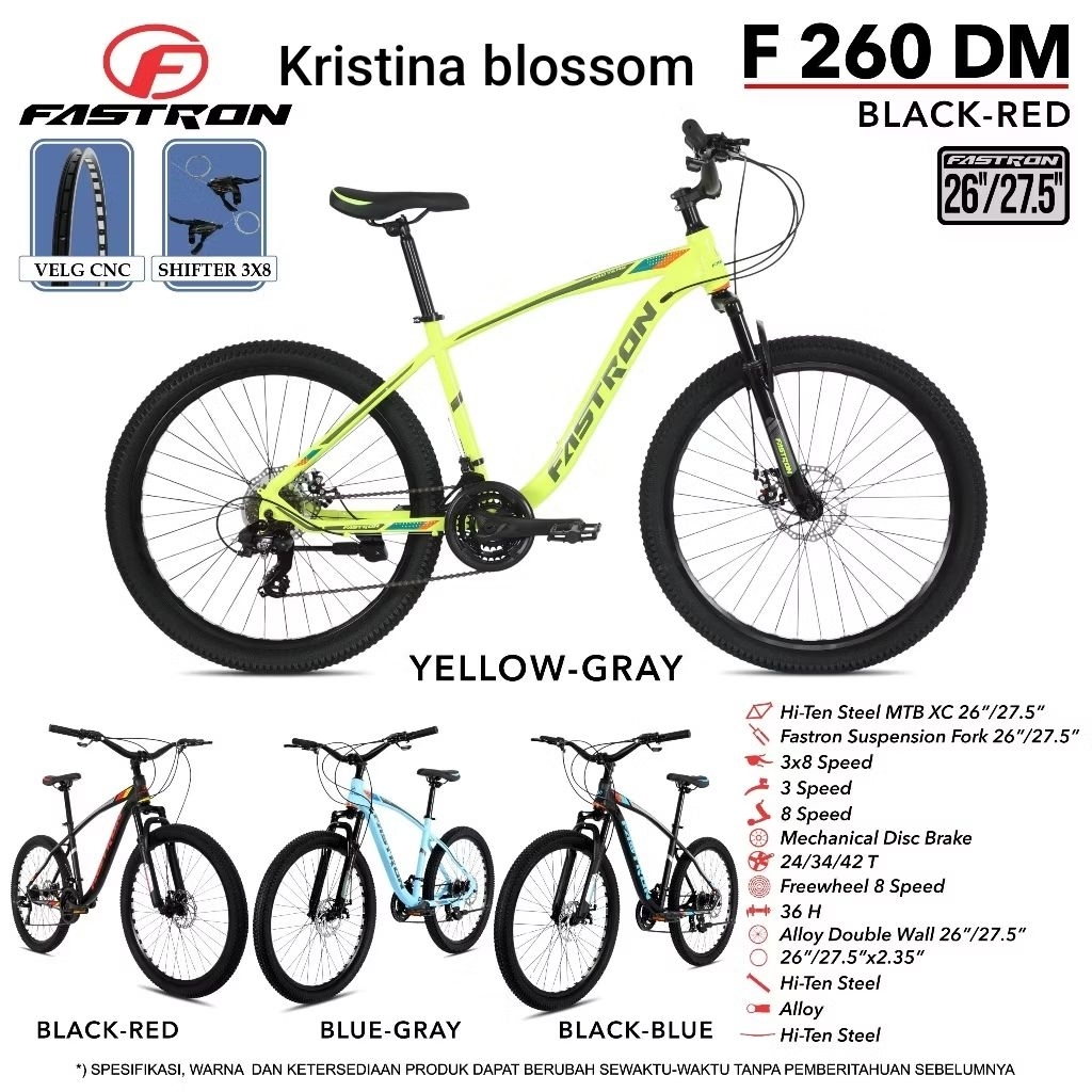Sepeda MTB gunung 26 inch besi 260 MK  27.5 Fastron 260 DM  Bandung
