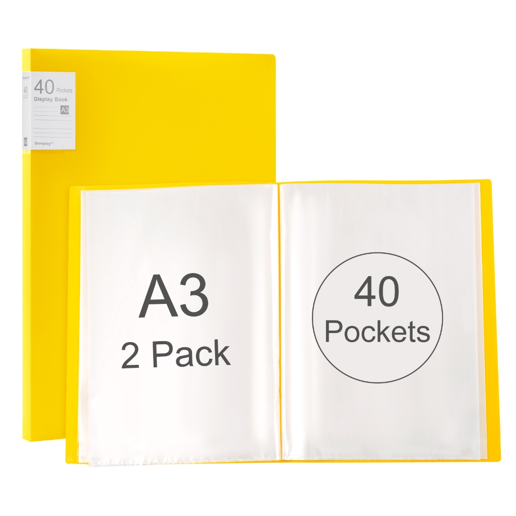 A3 40 lembar-Display Book /Clear Holder/Map A3 / Map File Dokumen  / Folder A3 Isi 5 Warna