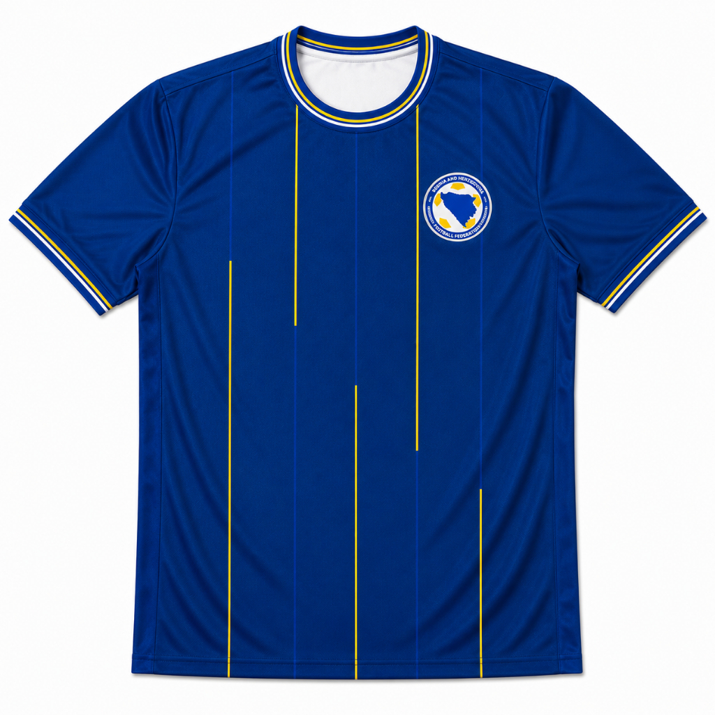 Jersey Baju Kaos Printing Setelan Bosnia Home World Cup 2026