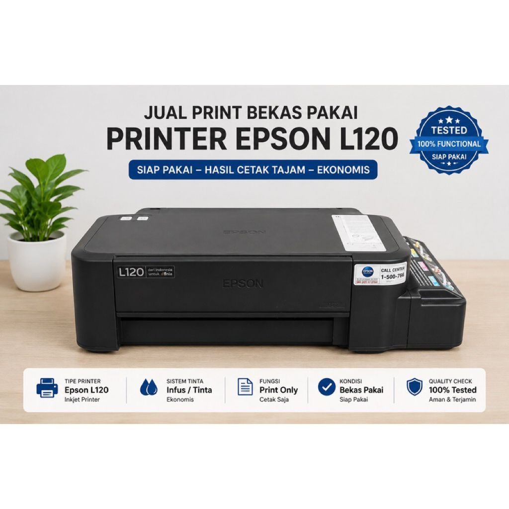 Printer Epson L120 / L121 setting high | Single Print | Tinta Original