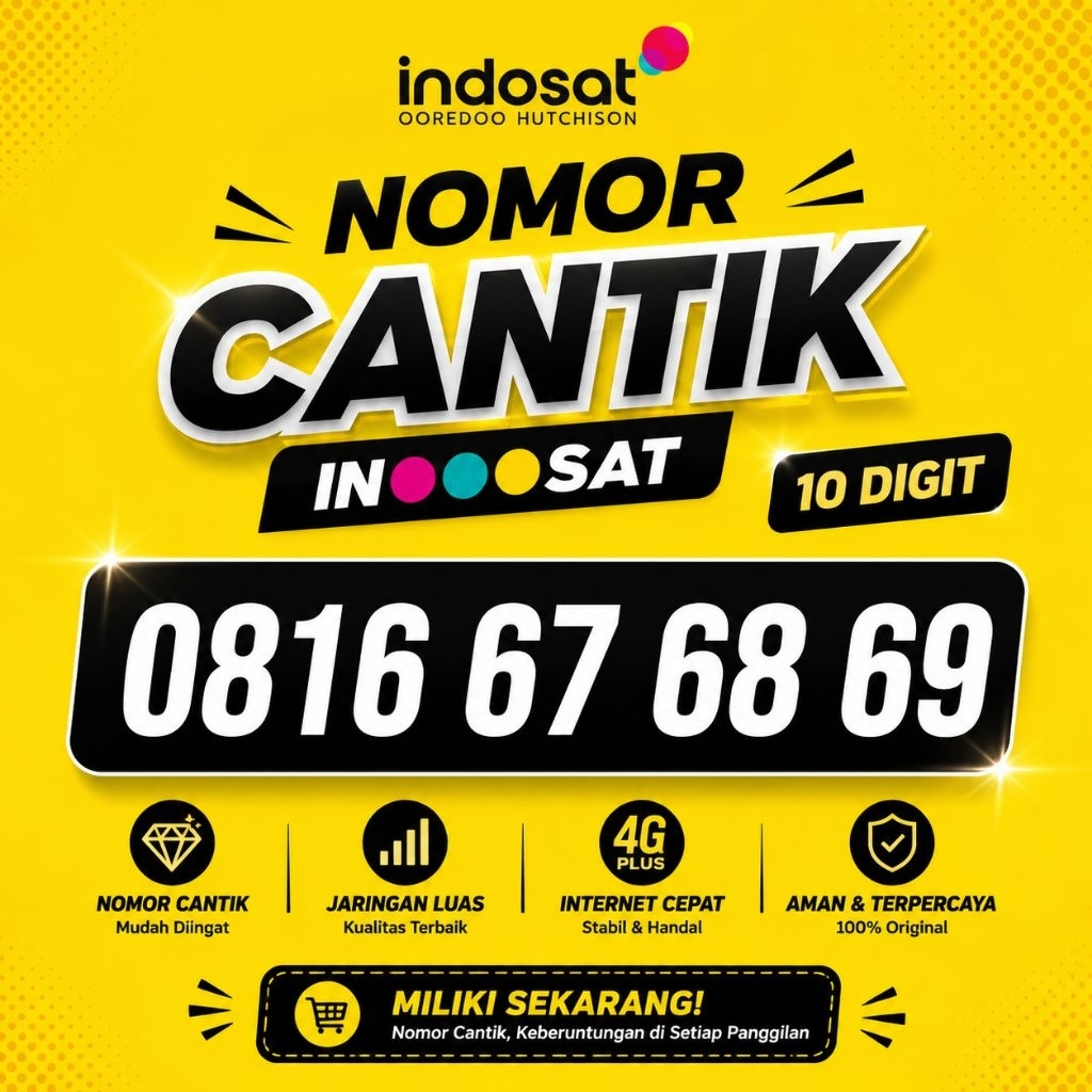 Kartu perdana nomor cantik indosat 10 digit | 0816 67 68 69