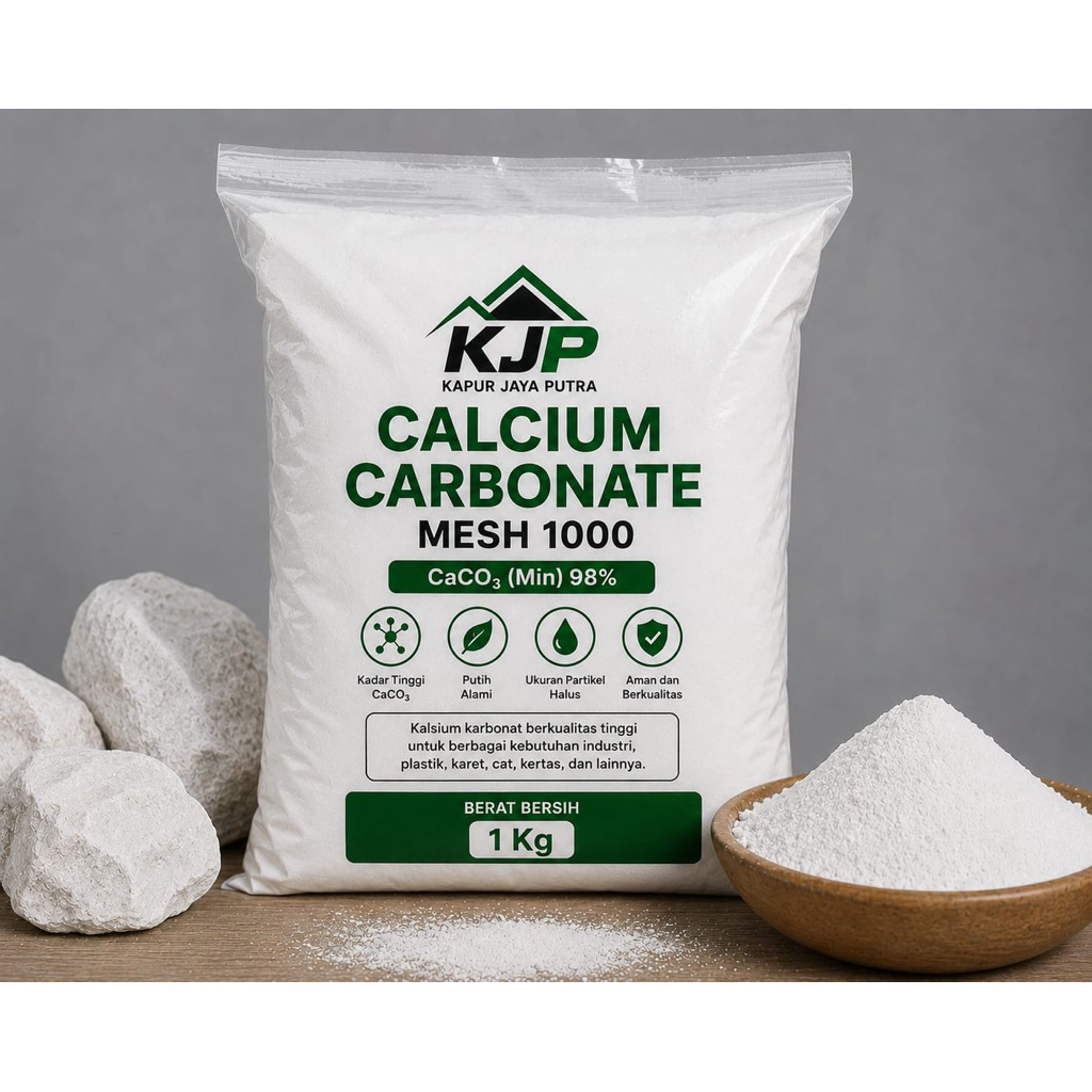 Calsium Carbonate Mesh 1000 Super Lembut 1Kg Calcium Karbonate