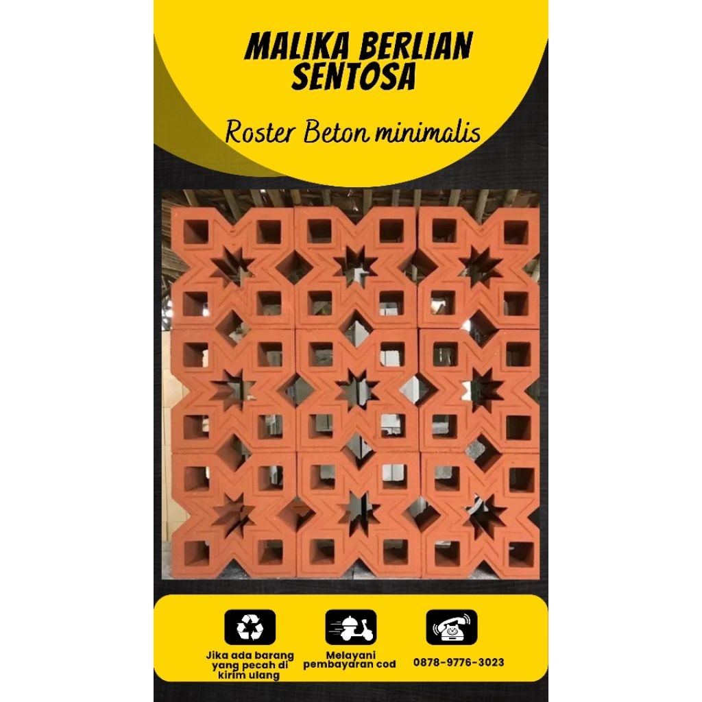 Roster beton minimalis gir teracota /lubang angin/roster beton /roster bandung
