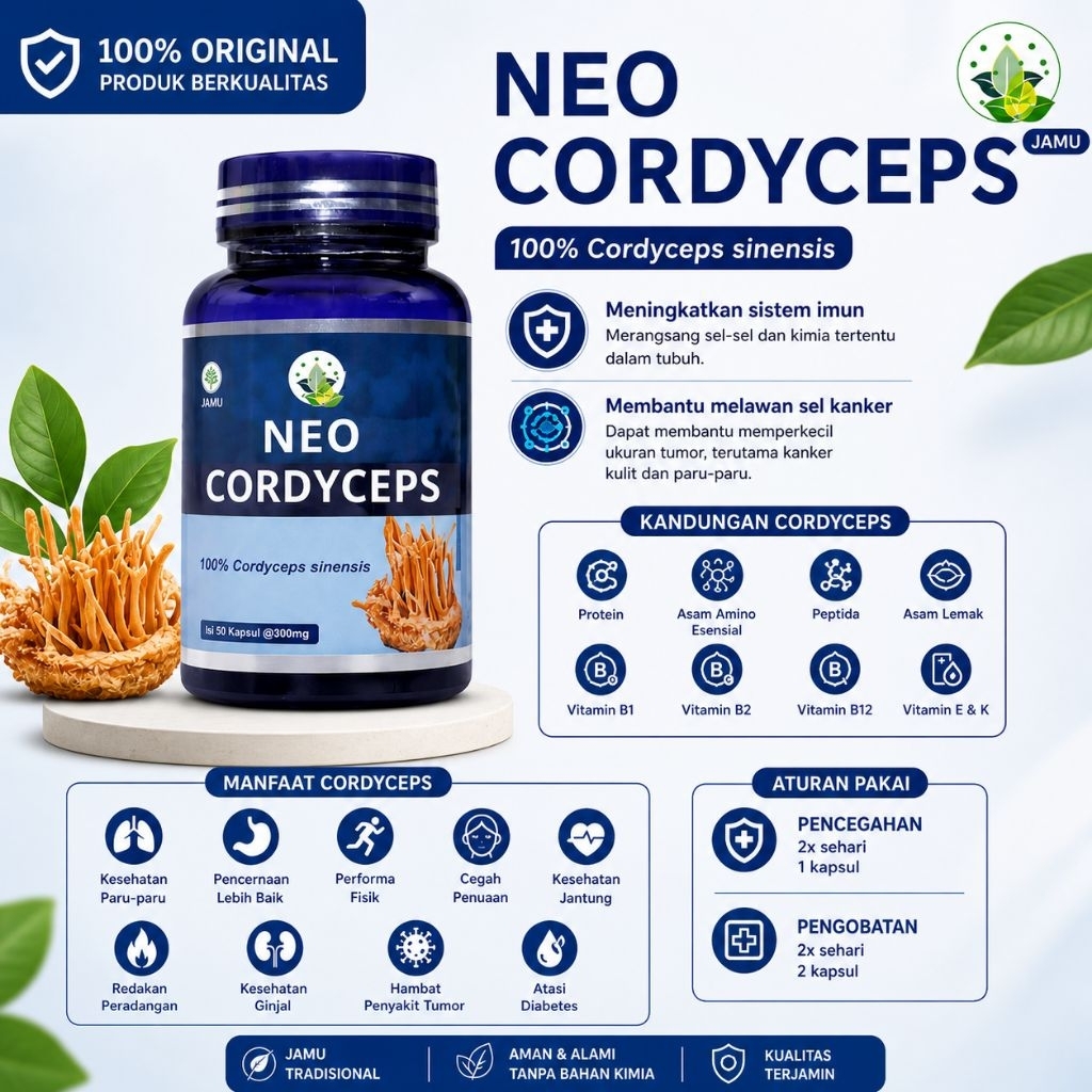 Neo Cordyceps 100% Cordyceps sinensis – Solusi Herbal Alami