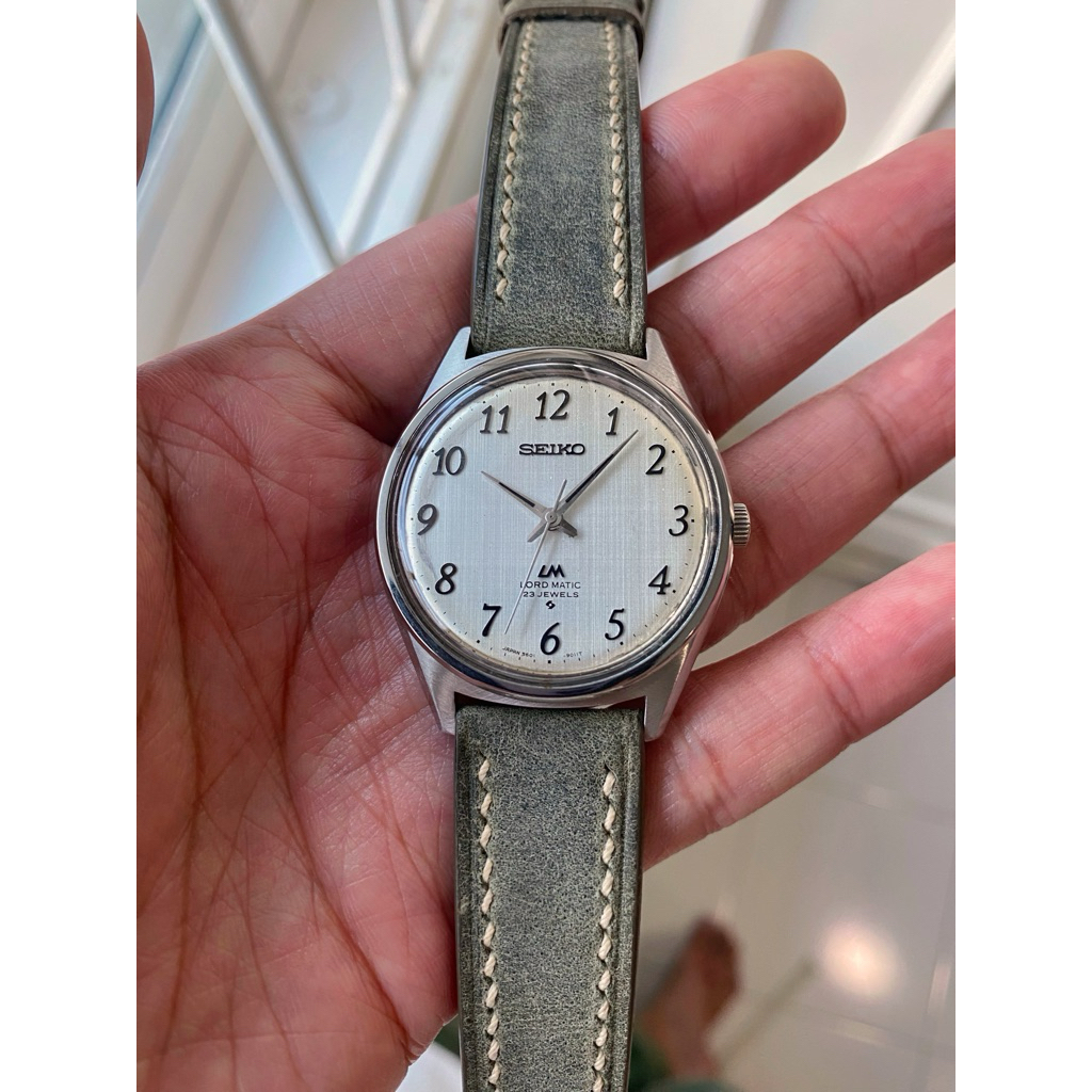 RARE Seiko LM Lord Matic ref 5601-9000 Breguet Index - Bold linen dial no day and no date automatic 