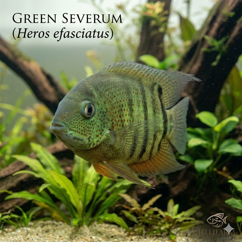 Mamolly_Mart Aquascape Aquarium Cichlid Unik 5-7 Cm Green Severum/Red Severum