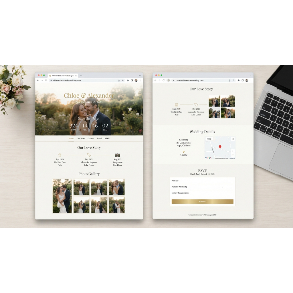 Template Undangan Pernikahan Online Digital Website Elegan Siap Edit & Mudah Digunakan