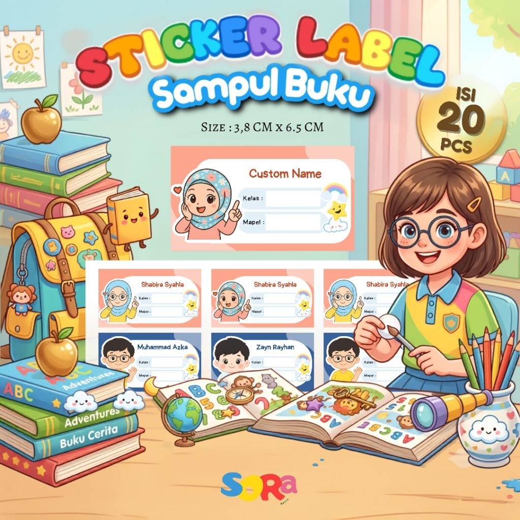 Sticker Label Sampul Buku