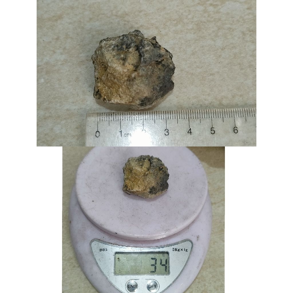 Batu Akik Bacan low grade Pajangan Rough Bongkahan (34gram-16.121)
