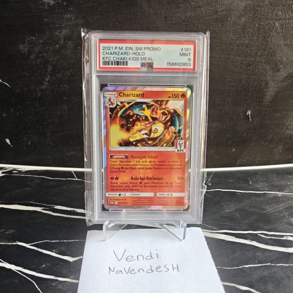 Charizard kfc PSA 9 / slab charizard promo kfc