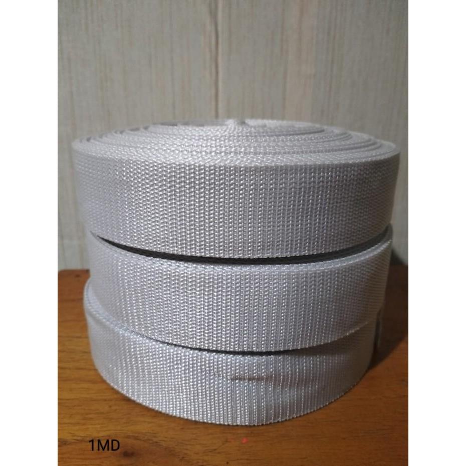 Lebar 3,8cm Motif 1MD Abu Muda Tali Webbing PP Tali Tas HARGA PER METER